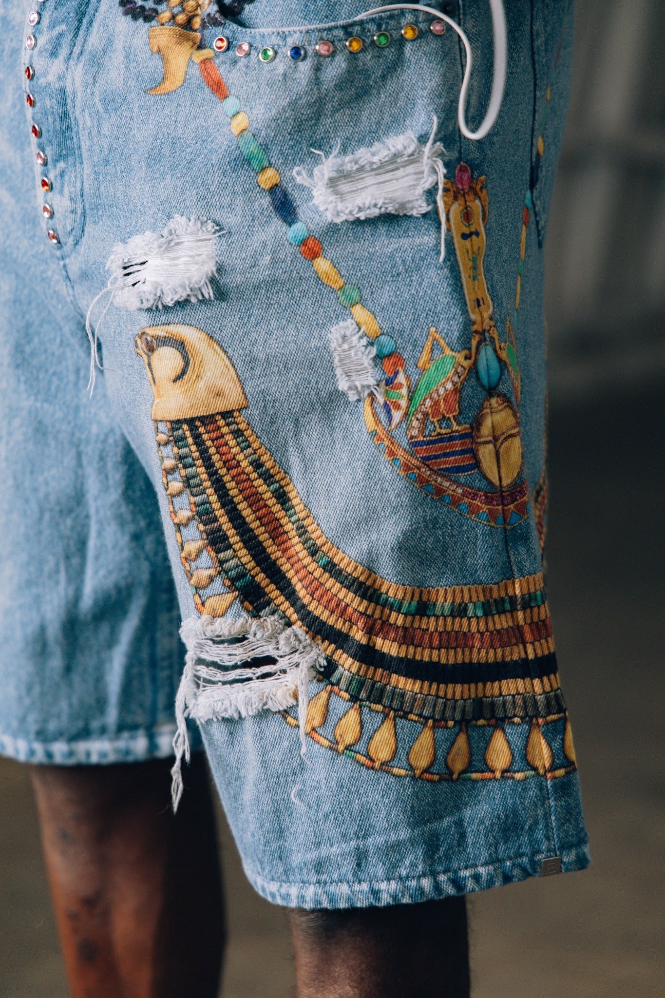 MB-007 PHARAOH SHORTS (LIGHT BLUE)