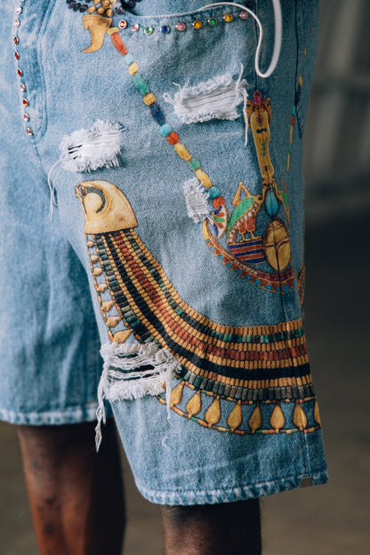 MB-007 PHARAOH SHORTS (LIGHT BLUE)