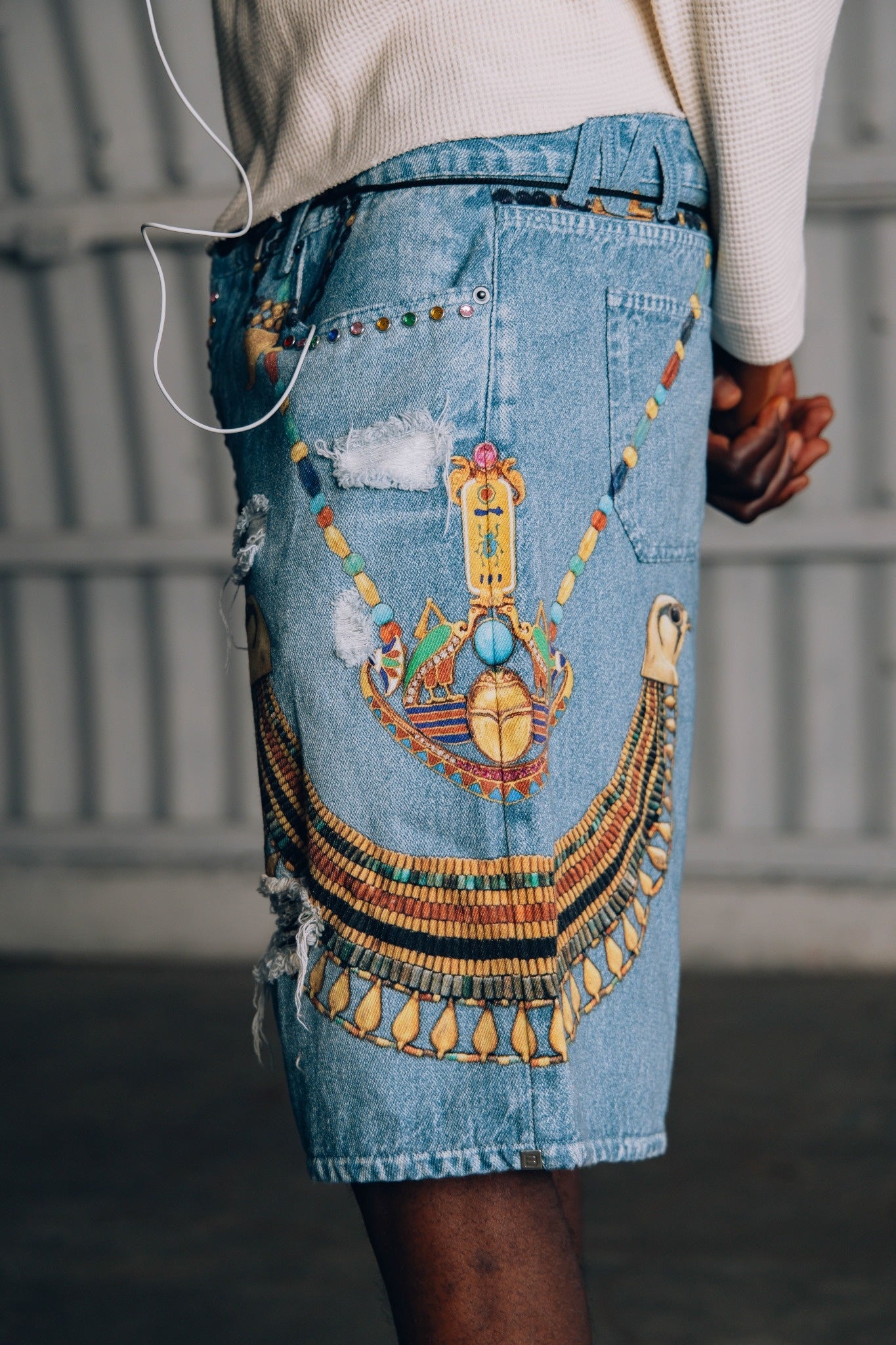 MB-007 PHARAOH SHORTS (LIGHT BLUE)