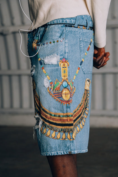 MB-007 PHARAOH SHORTS (LIGHT BLUE)