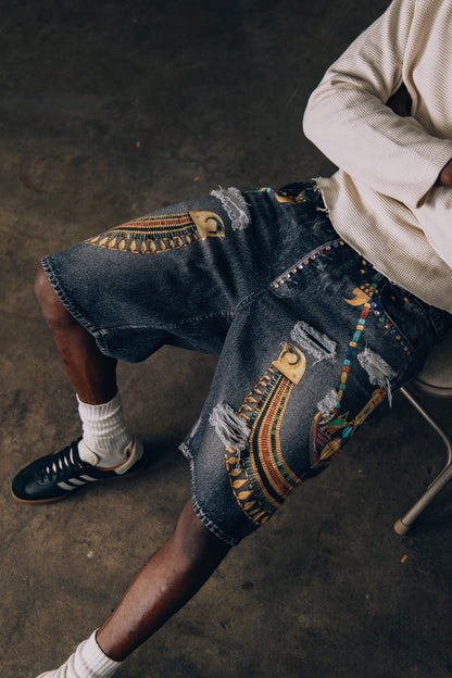 MB-016 PHARAOH SHORTS (WASHED BLACK)