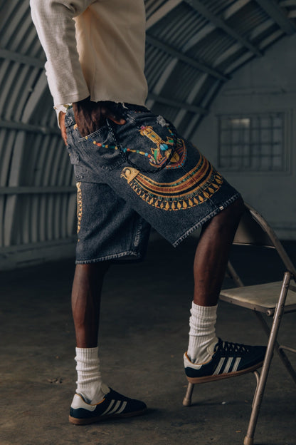 MB-016 PHARAOH SHORTS (WASHED BLACK)