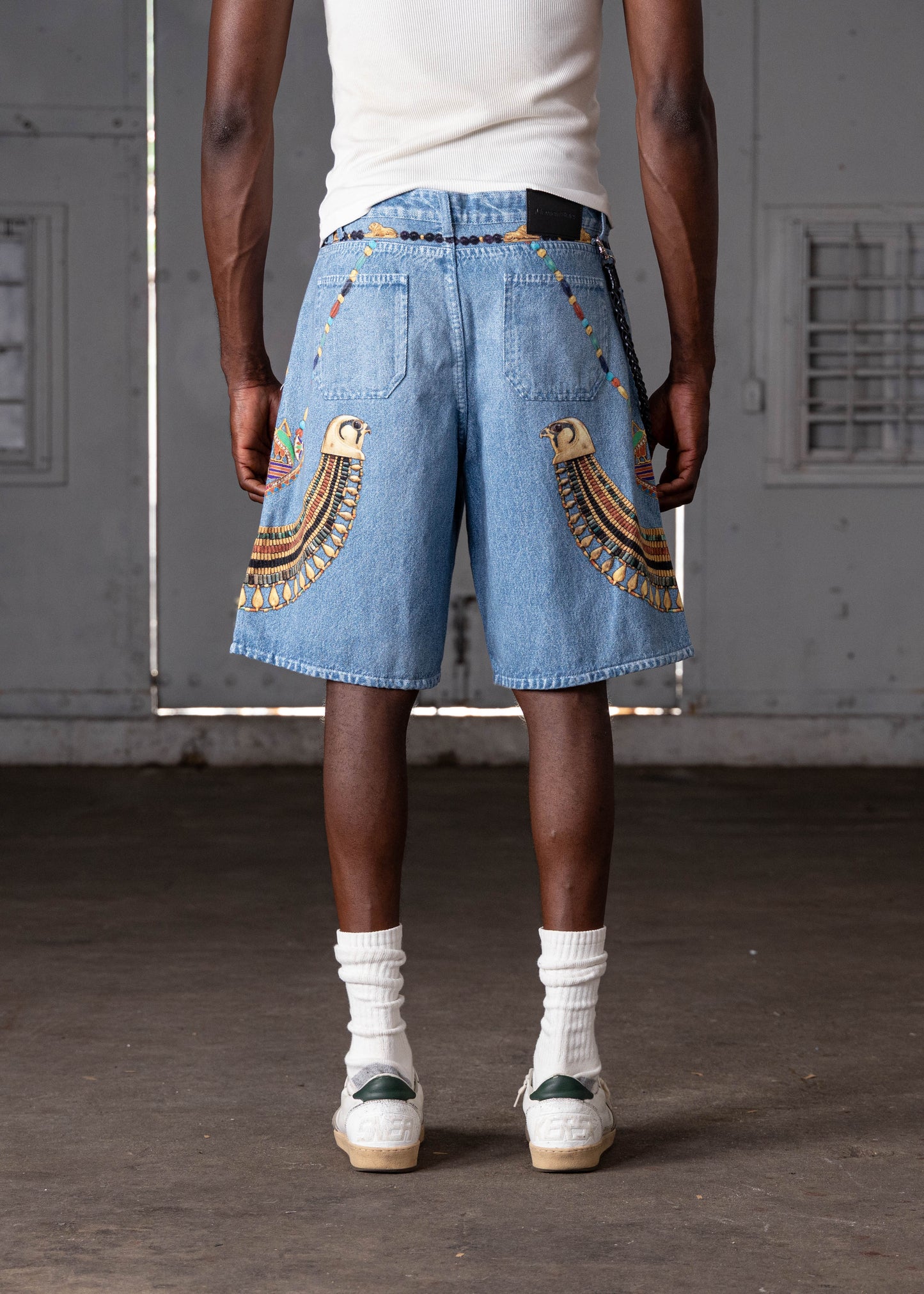 MB-007 PHARAOH SHORTS (LIGHT BLUE)