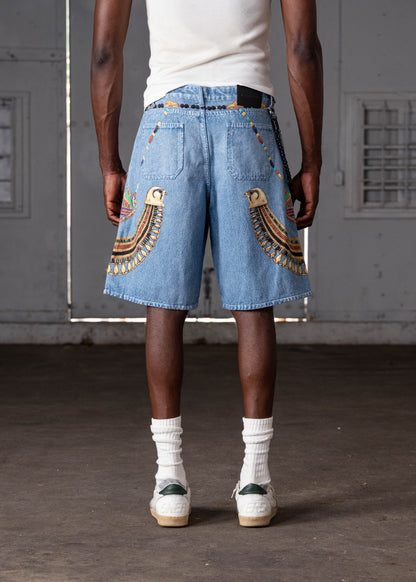 MB-007 PHARAOH SHORTS (LIGHT BLUE)